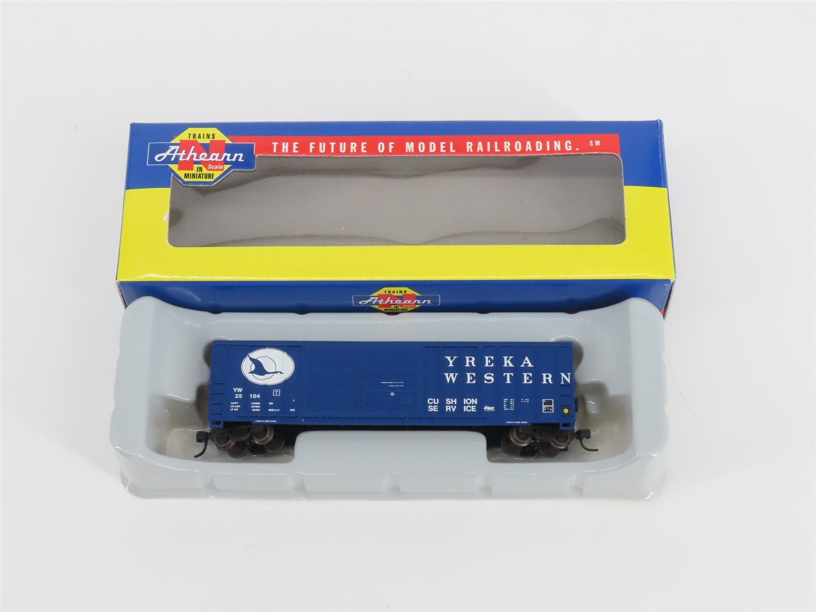 N Scale Athearn 11281 YW Yreka Western 50' Offset Double Door Box Car #25104