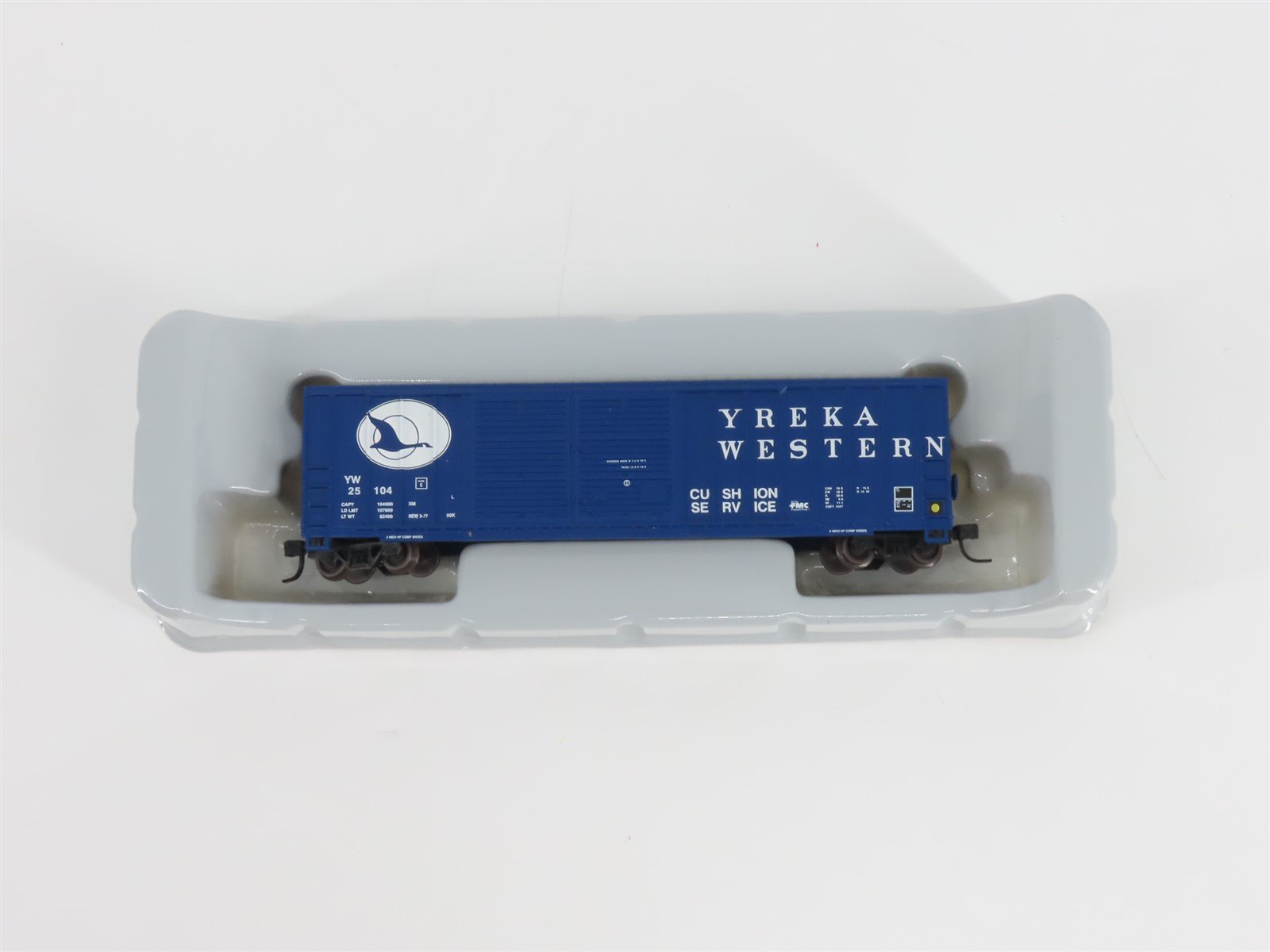 N Scale Athearn 11281 YW Yreka Western 50' Offset Double Door Box Car #25104