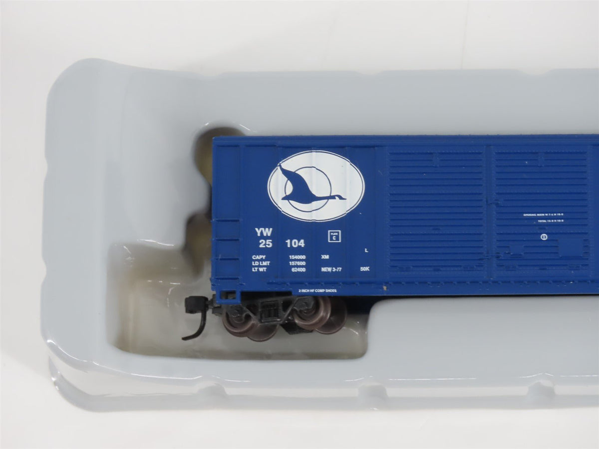 N Scale Athearn 11281 YW Yreka Western 50&#39; Offset Double Door Box Car #25104