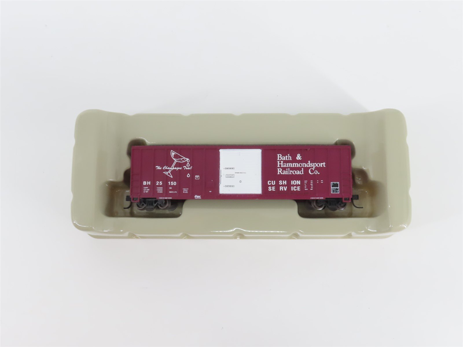 N Scale Athearn 11181 BH Bath & Hammondsport 50' Single Door Box Car #25150