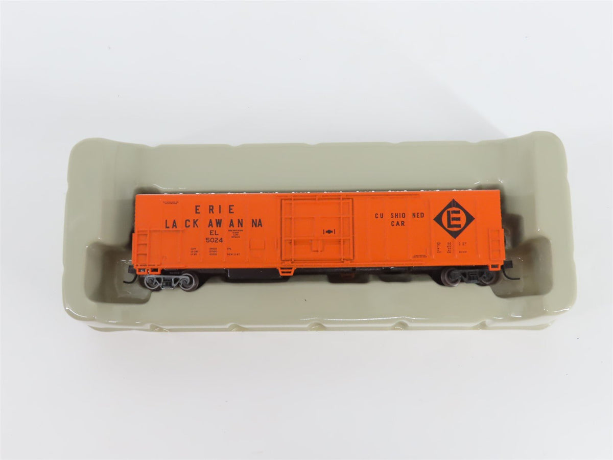 N Scale Athearn 11117 EL Erie Lackawanna Railroad 57&#39; Mechanical Reefer #5024
