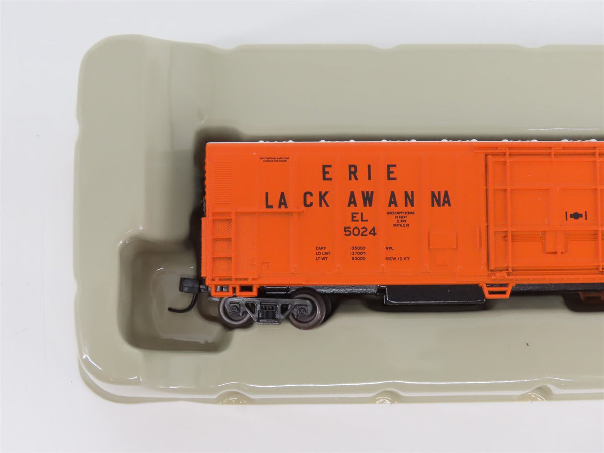 N Scale Athearn 11117 EL Erie Lackawanna Railroad 57&#39; Mechanical Reefer #5024