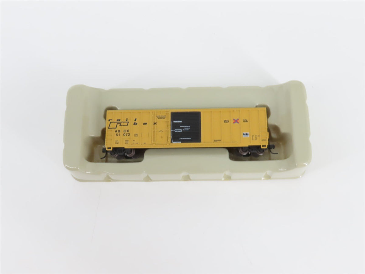N Scale Athearn 11150 ABOX Railbox 50&#39; Plug &amp; Sliding Door Box Car #51072