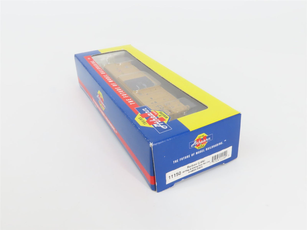 N Scale Athearn 11150 ABOX Railbox 50&#39; Plug &amp; Sliding Door Box Car #51072