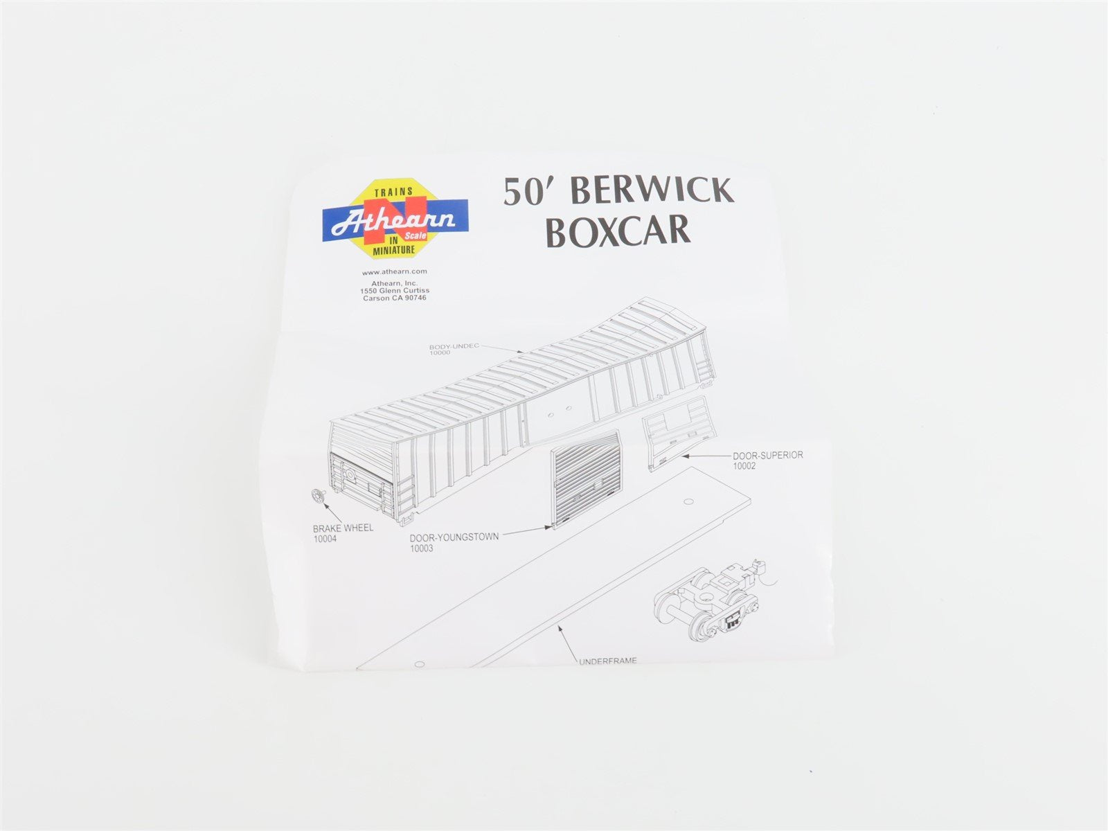 N Scale Athearn 10942 WCCL Wisconsin Central 50' Single Door Box Car #47626
