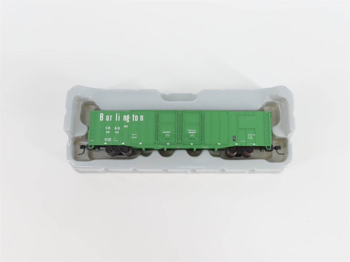 N Scale Athearn 10779 CB&amp;Q Burlington Route 60&#39; Auto Parts Box Car #9805