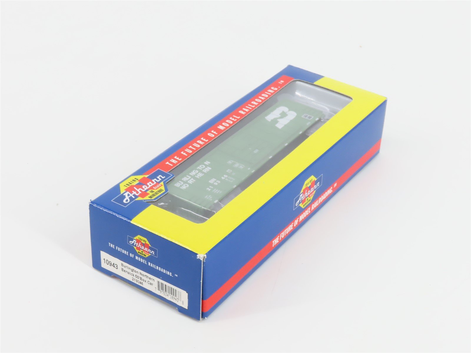 N Scale Athearn 10943 BN Burlington Northern 50' Single Door Box Car #219346