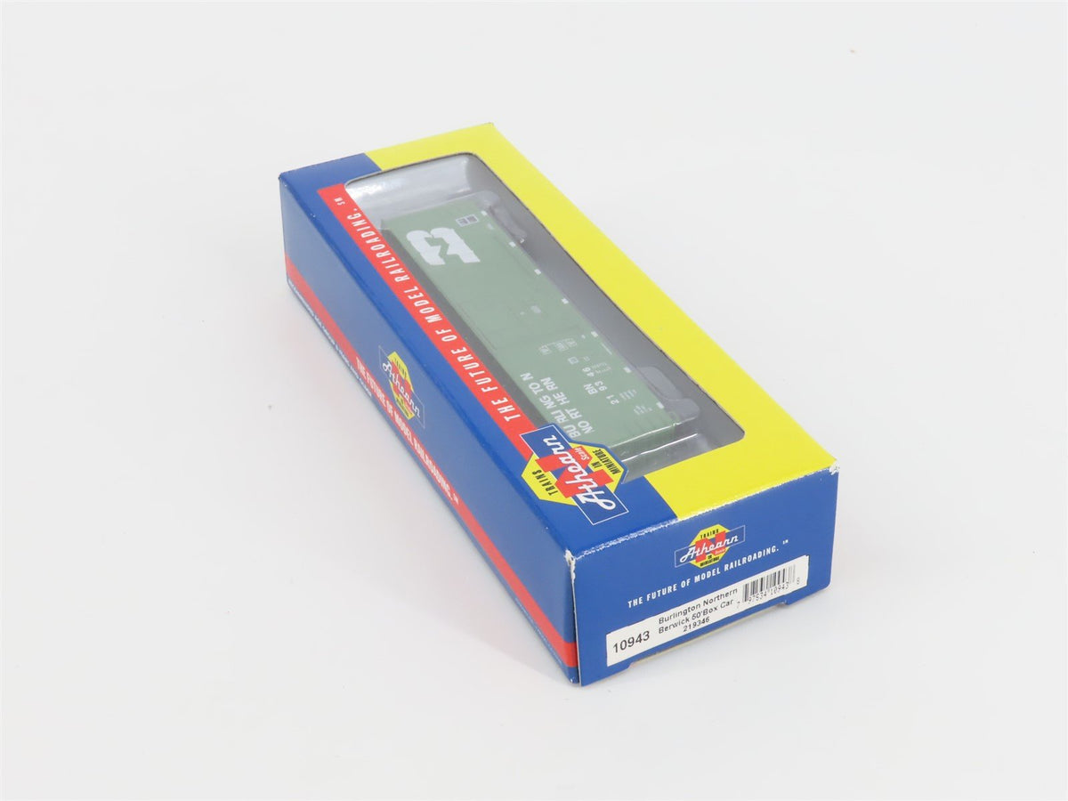 N Scale Athearn 10943 BN Burlington Northern 50&#39; Single Door Box Car #219346