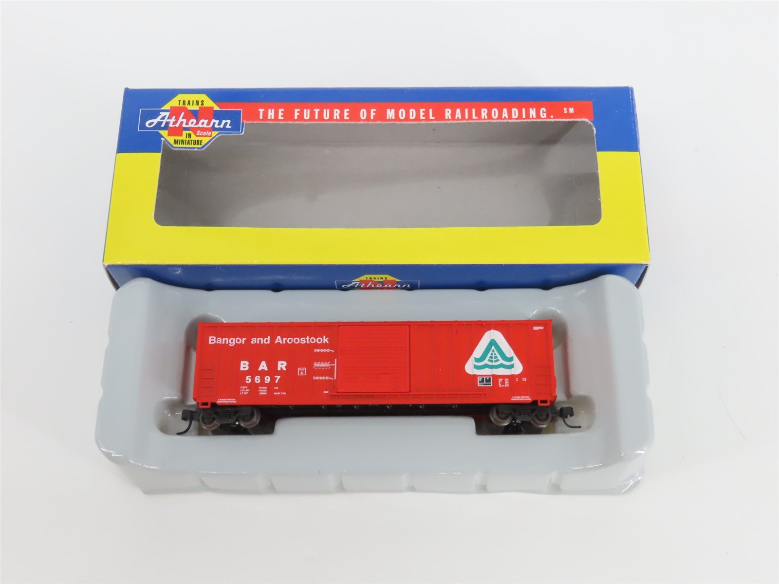 N Scale Athearn 10931 BAR Bangor & Aroostook 50' Single Door Box Car #5697