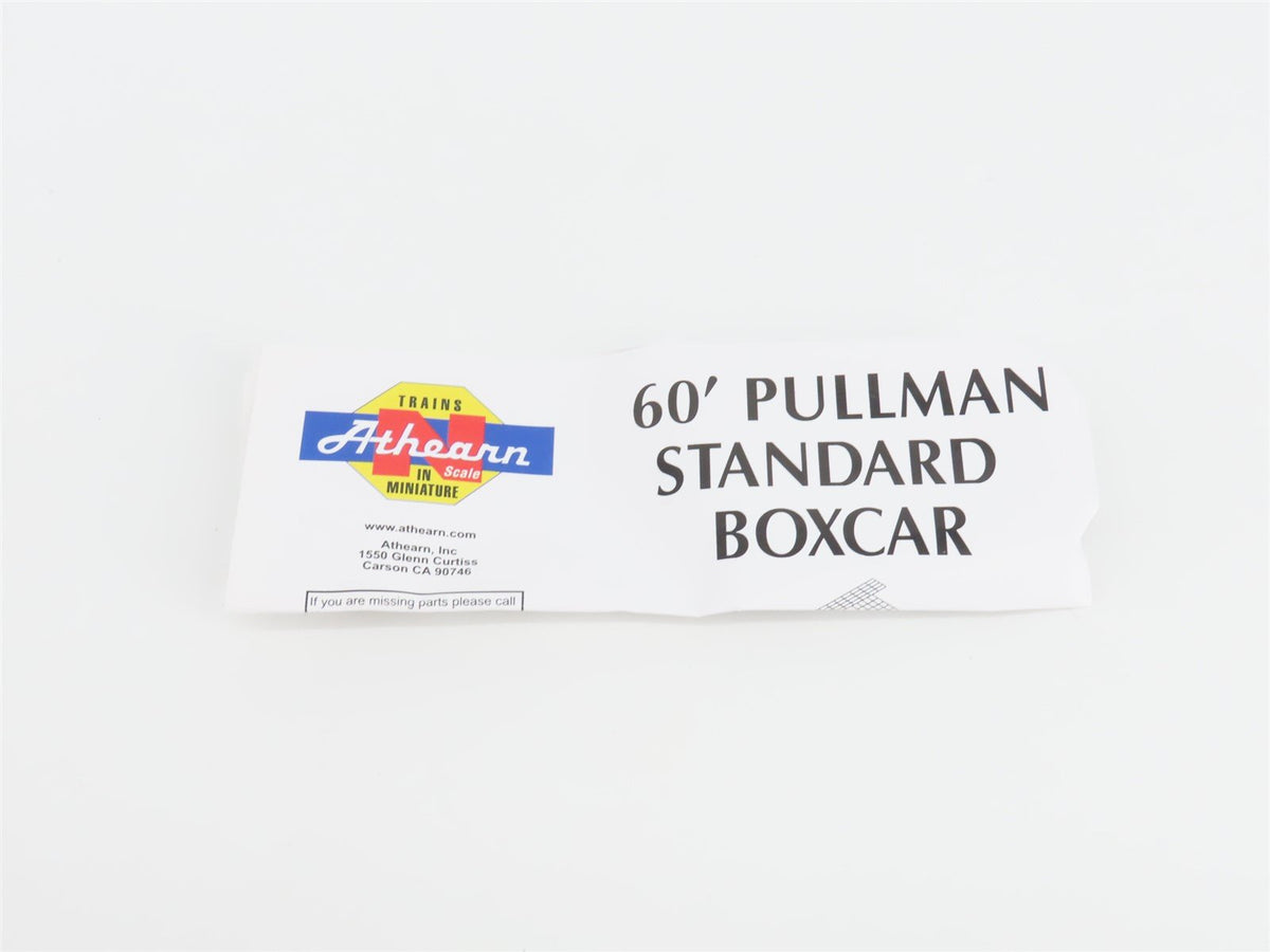 N Scale Athearn 10795 WP Western Pacific Railroad 60&#39; Auto Parts Box Car #3709