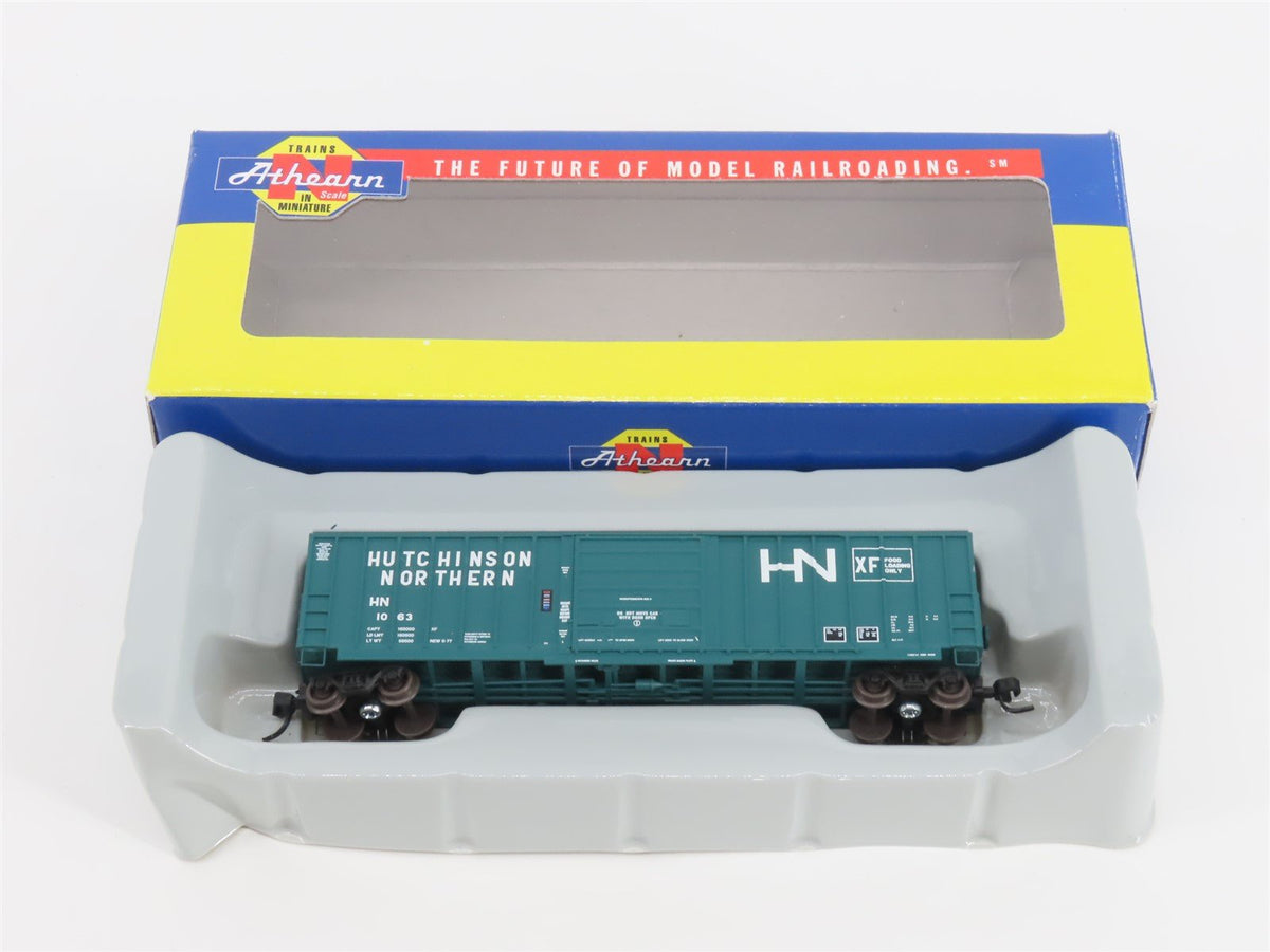 N Scale Athearn 10563 HN Hutchinson Northern 50&#39; Single Door Box Car #1063