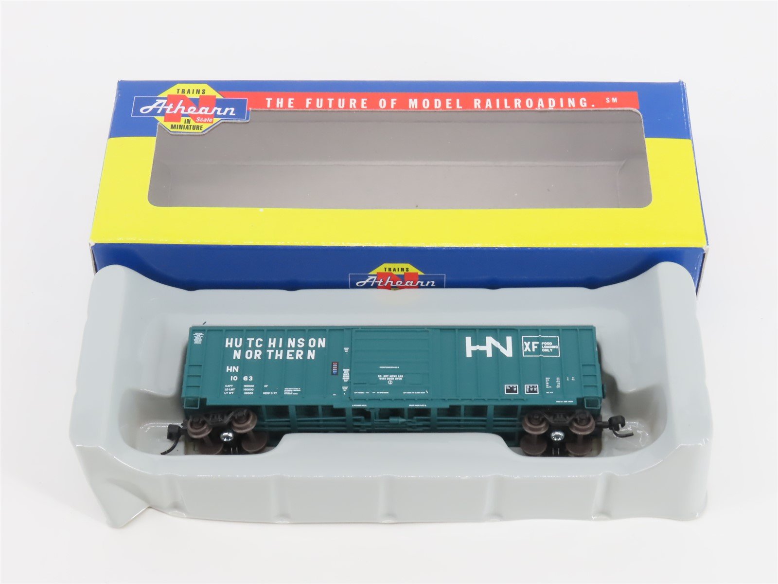 N Scale Athearn 10563 HN Hutchinson Northern 50' Single Door Box Car #1063