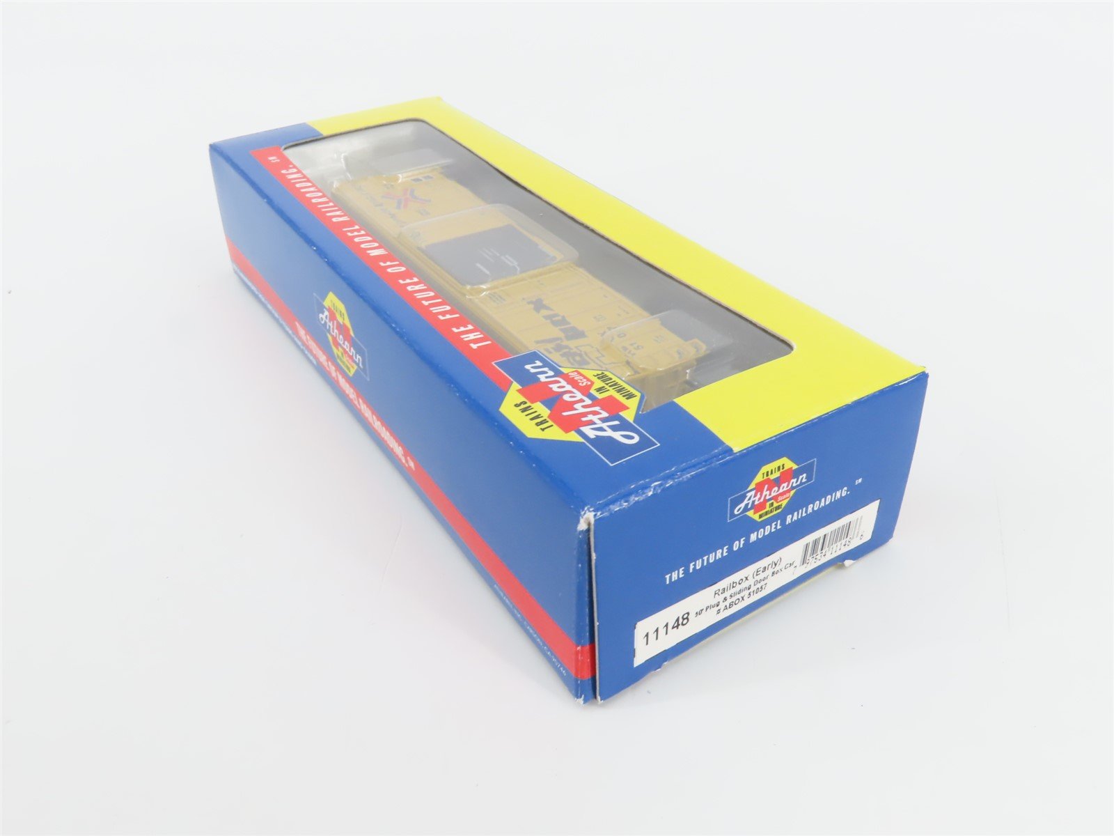 N Scale Athearn 11148 ABOX Railbox 50' Plug & Sliding Door Box Car #51057