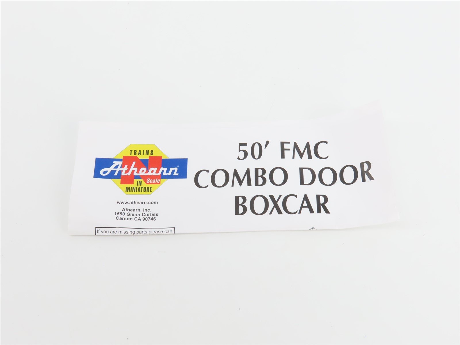 N Scale Athearn 11147 ABOX Railbox 50' Plug & Sliding Door Box Car #51235