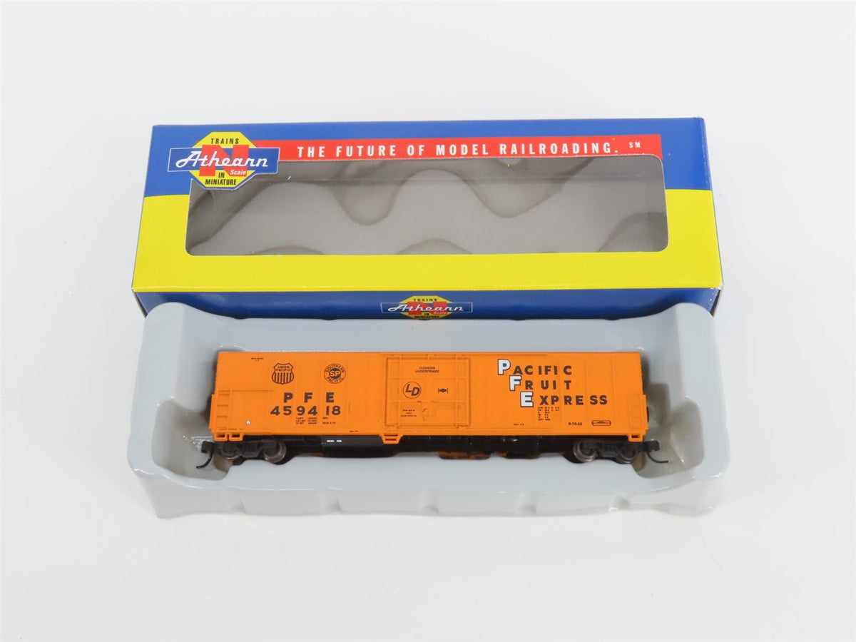 N Athearn 11129 SP UP PFE Pacific Fruit Express 57&#39; Mechanical Reefer #459418