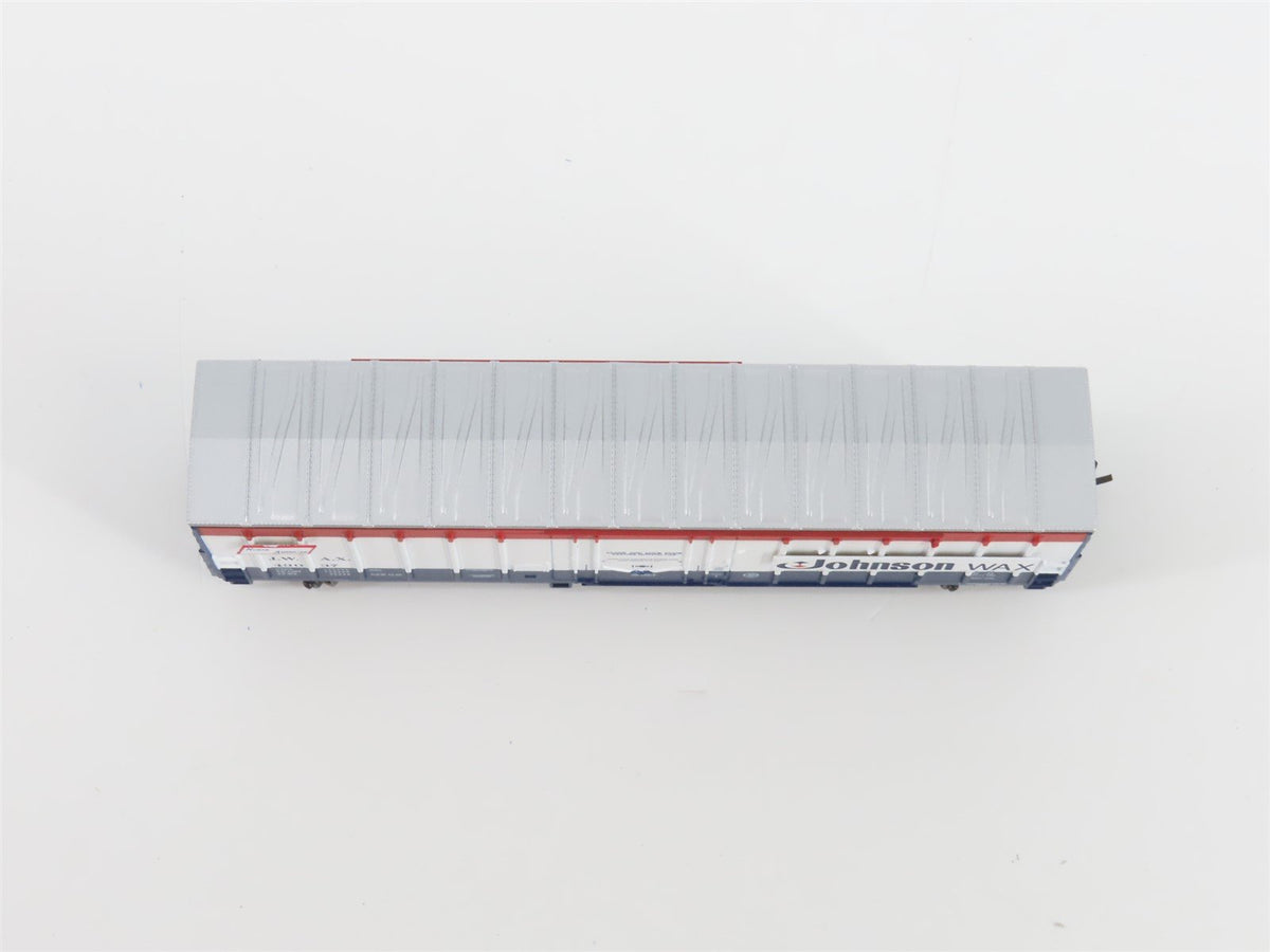 N Scale Athearn 10675 JWAX Johnson Wax 50&#39; Single Door Box Car #49037