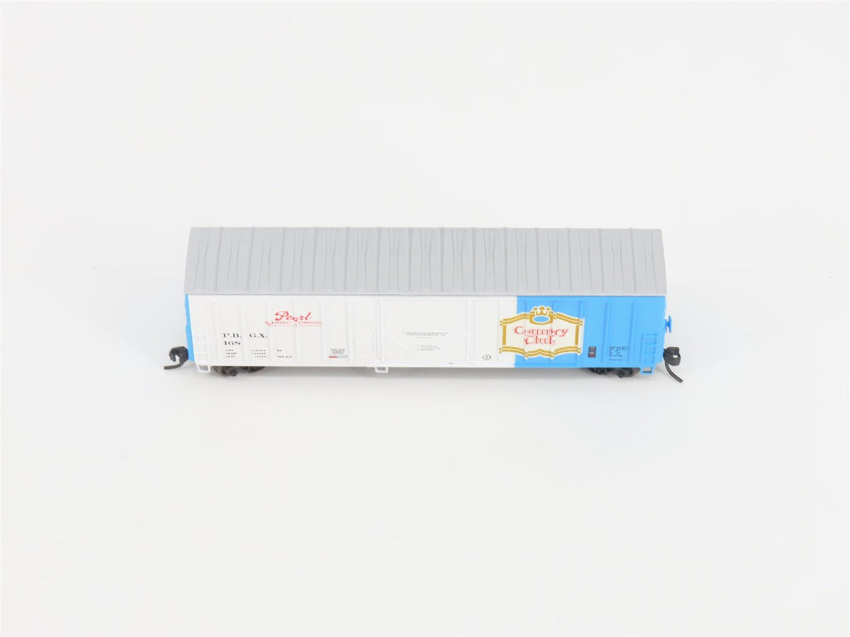 N Scale Athearn 10668 PBGX Pearl Brewing 50&#39; Single Door Box Car #168