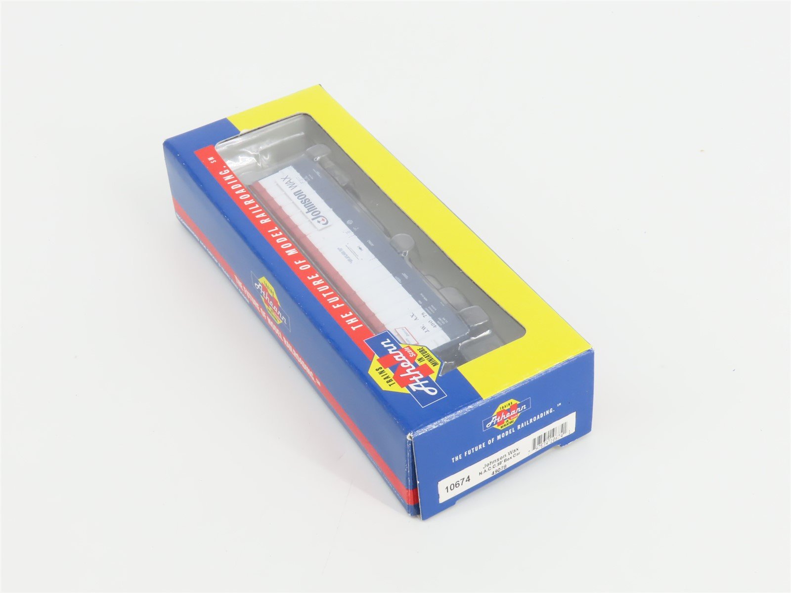 N Scale Athearn 10674 JWAX Johnson Wax 50' Single Door Box Car #49078