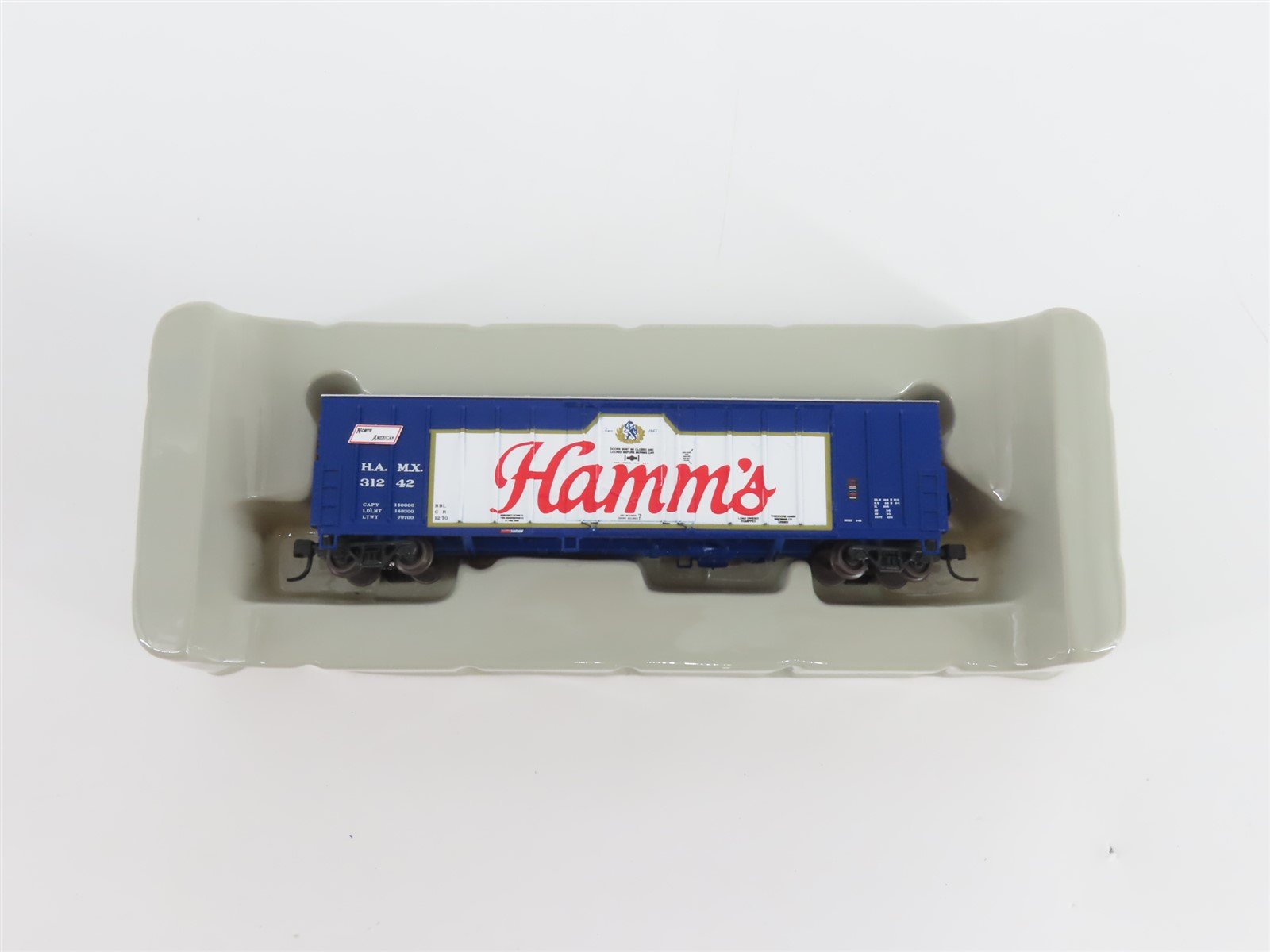 N Scale Athearn 10672 HAMX Hamms 50' Single Door Box Car #31242