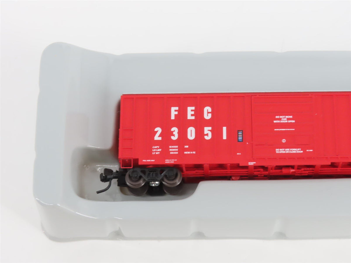 N Scale Athearn 10557 FEC Florida East Coast 50&#39; Single Door Box Car #23051