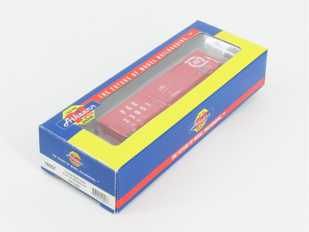 N Scale Athearn 10557 FEC Florida East Coast 50&#39; Single Door Box Car #23051