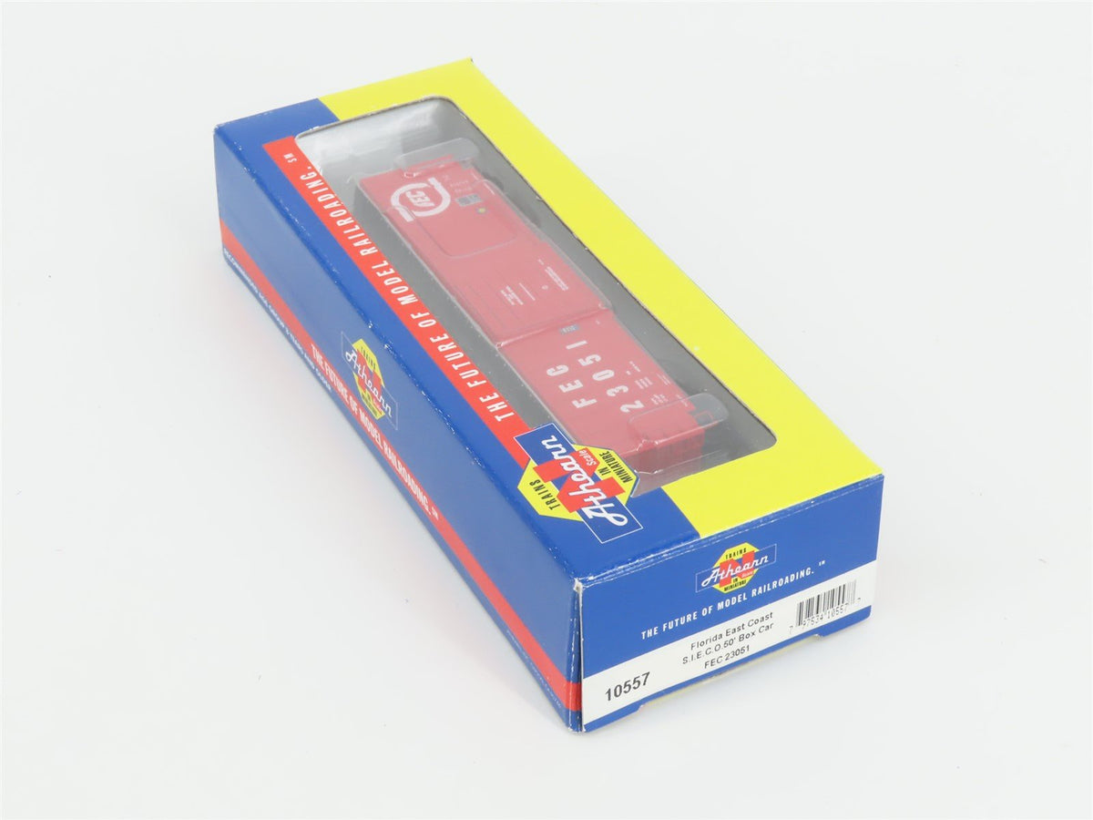 N Scale Athearn 10557 FEC Florida East Coast 50&#39; Single Door Box Car #23051