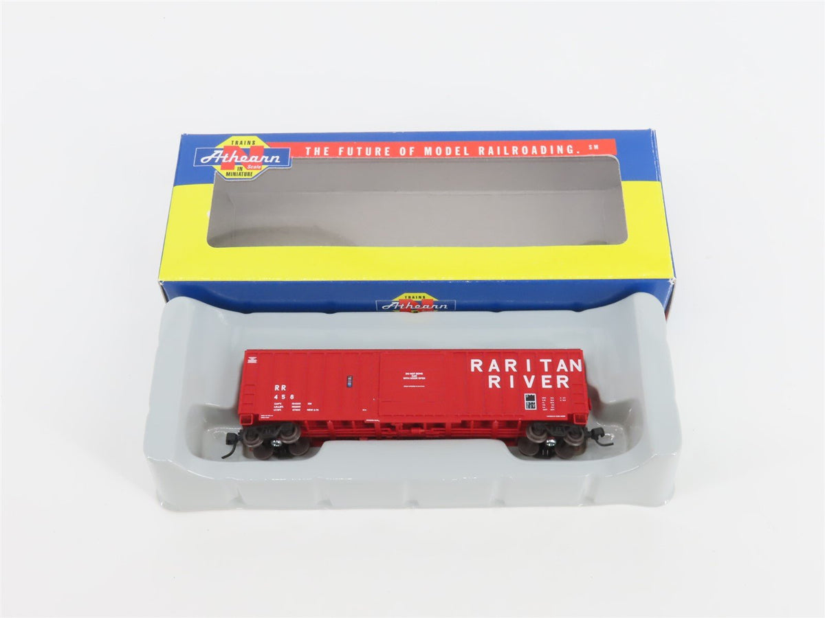 N Scale Athearn 10555 RR Raritan River 50&#39; Single Door Box Car #458
