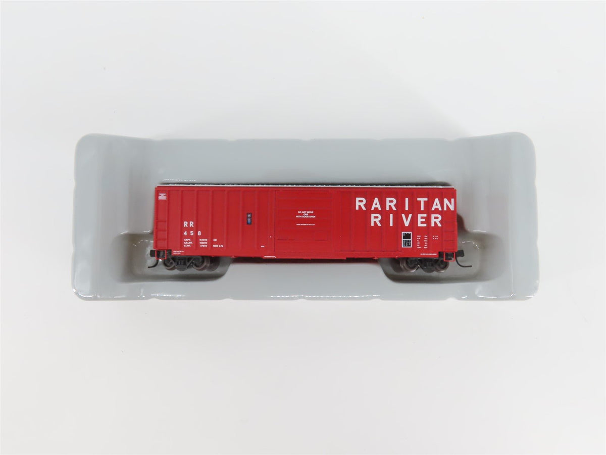 N Scale Athearn 10555 RR Raritan River 50&#39; Single Door Box Car #458