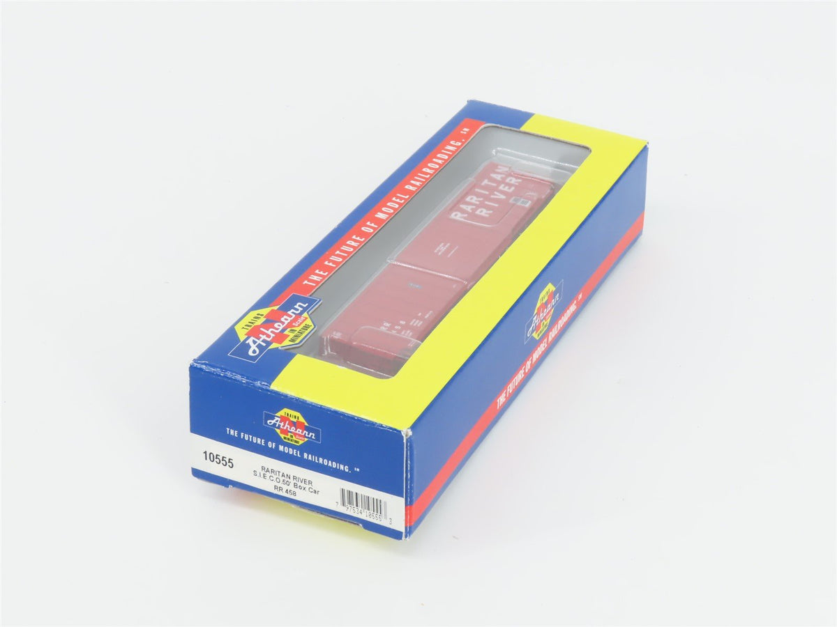 N Scale Athearn 10555 RR Raritan River 50&#39; Single Door Box Car #458