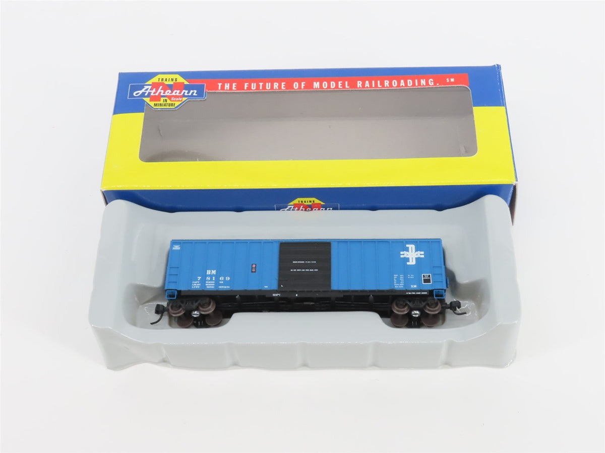 N Scale Athearn 10541 BM Boston &amp; Maine 50&#39; Single Door Box Car #78169
