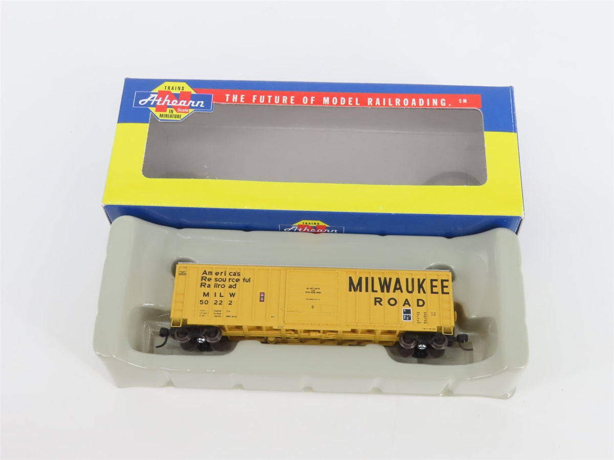 N Scale Athearn 10544 MILW Milwaukee Road 50&#39; Single Door Box Car #502222