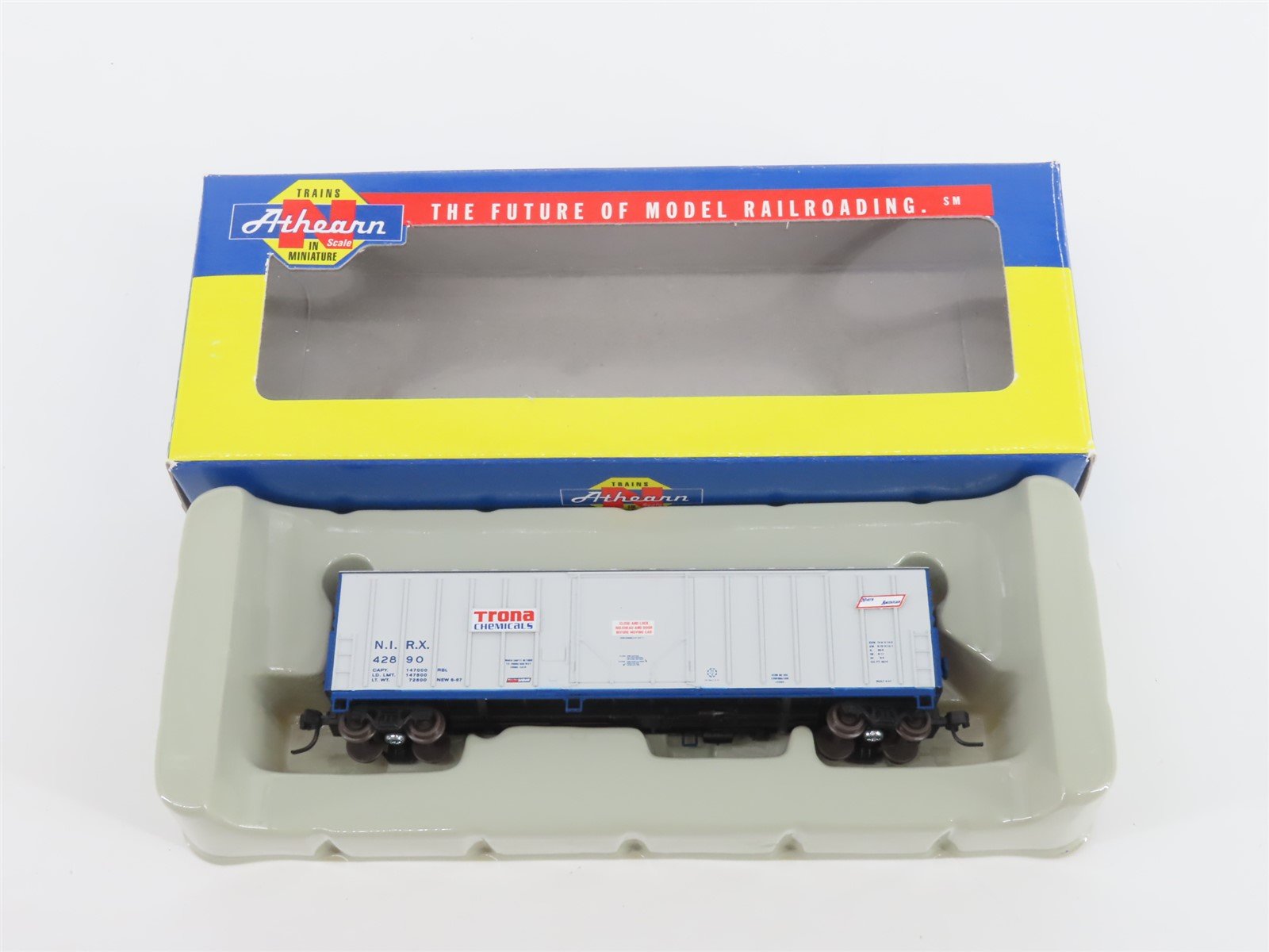N Scale Athearn 10662 NIRX Trona Chemicals 50' Single Door Box Car #42890