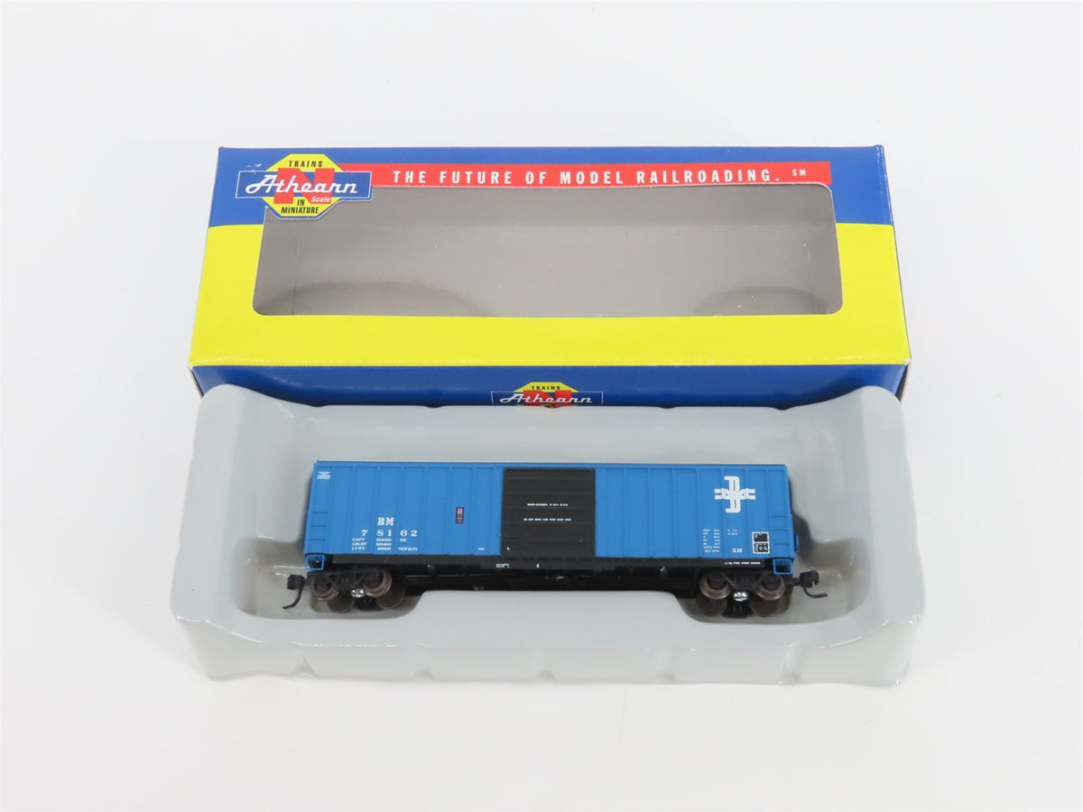 N Scale Athearn 10542 BM Boston &amp; Maine Railroad 50&#39; Single Door Box Car #78162