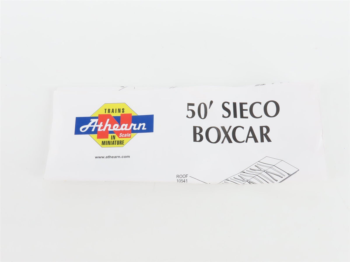 N Scale Athearn 10542 BM Boston &amp; Maine Railroad 50&#39; Single Door Box Car #78162