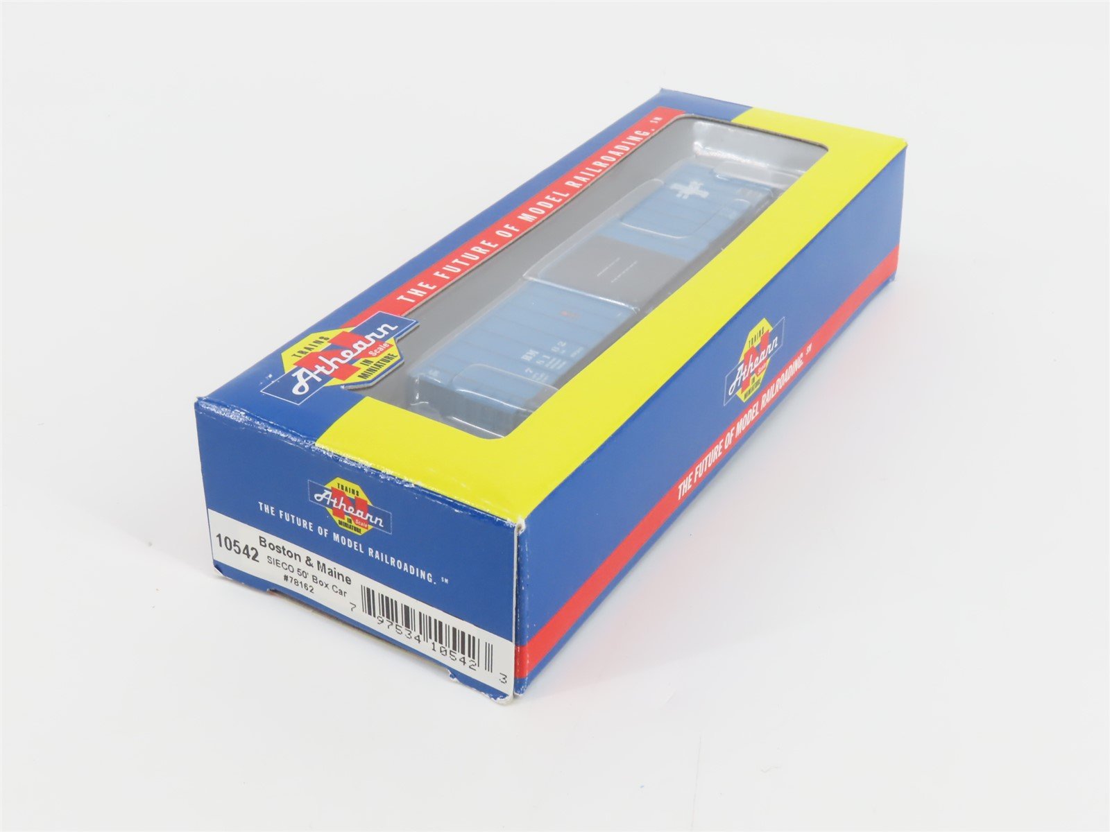 N Scale Athearn 10542 BM Boston & Maine Railroad 50' Single Door Box Car #78162