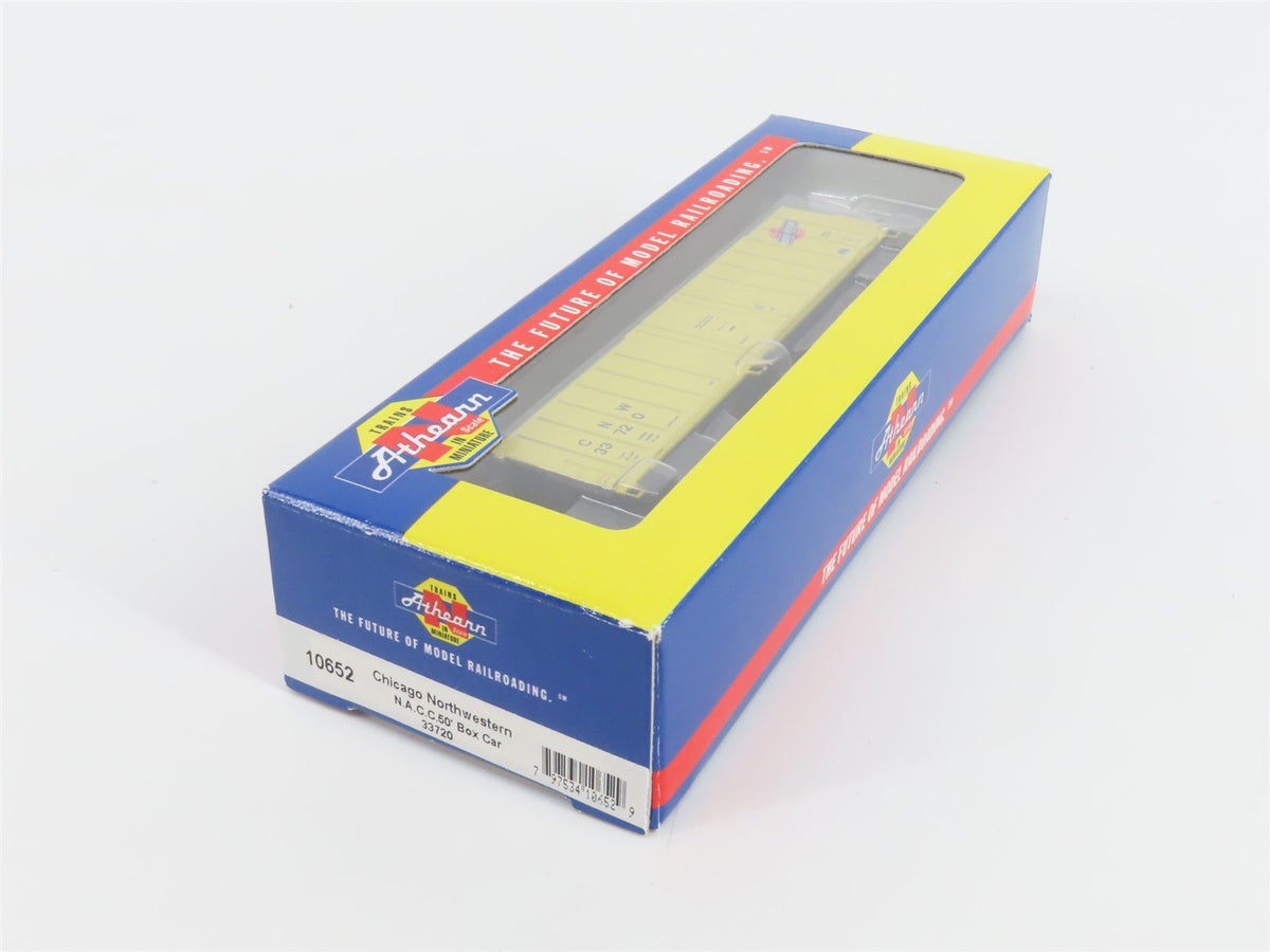 N Scale Athearn 10652 CNW Chicago Northwestern 50&#39; Single Door Box Car #33720