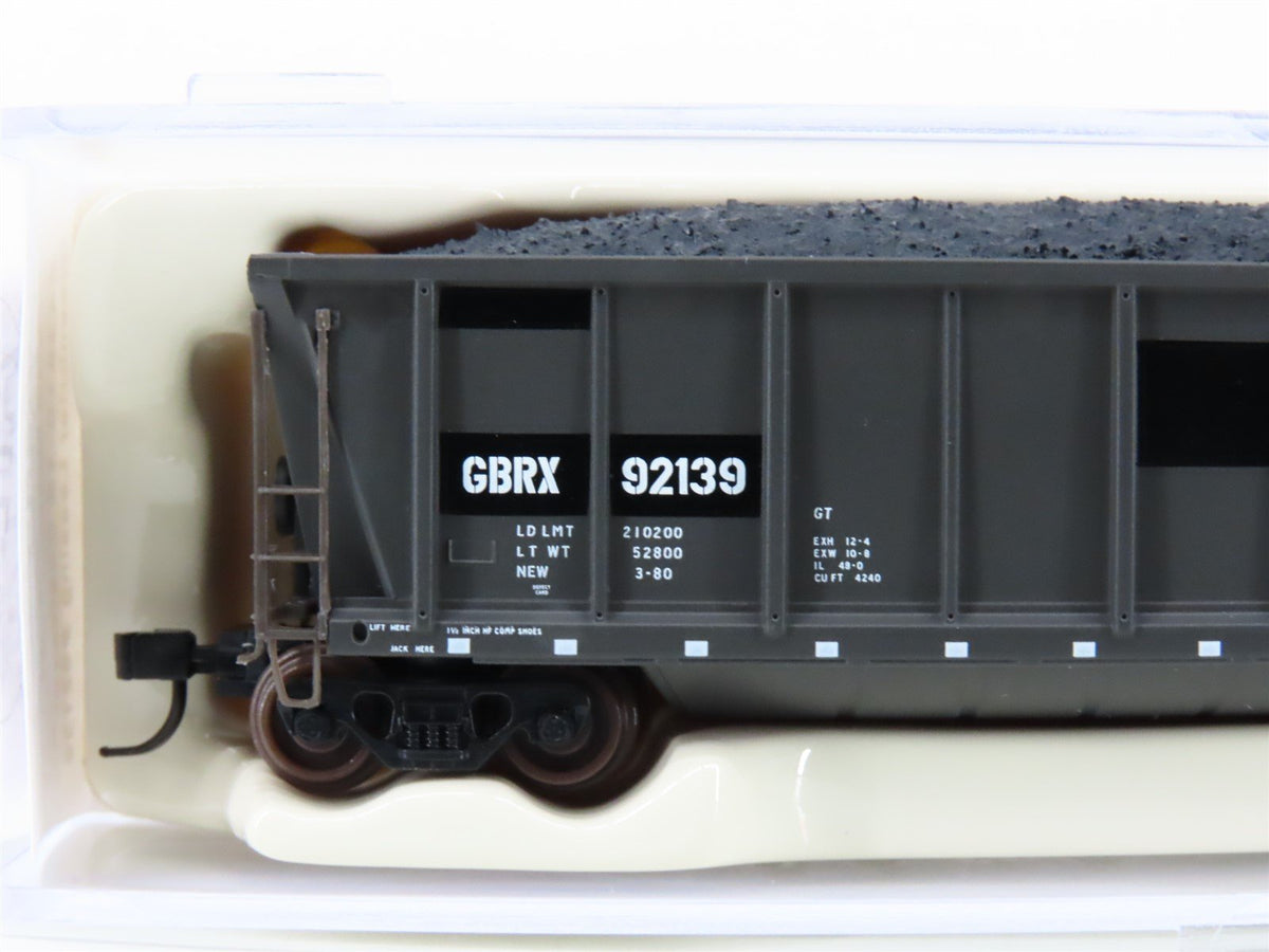 N Scale Atlas 43810-12 GBRX Greenbriar Leasing Coalveyor Hopper #92139 w/Load