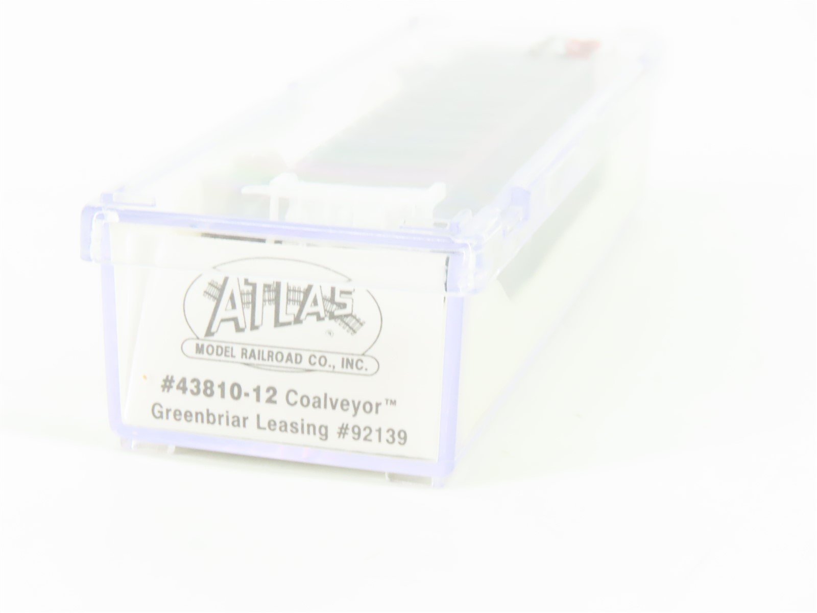 N Scale Atlas 43810-12 GBRX Greenbriar Leasing Coalveyor Hopper #92139 w/Load