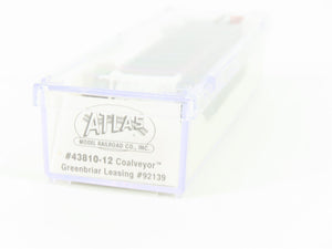 N Scale Atlas 43810-12 GBRX Greenbriar Leasing Coalveyor Hopper #92139 w/Load