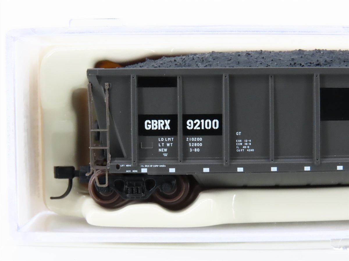 N Scale Atlas 43810-11 GBRX Greenbriar Leasing Coalveyor Hopper #92100 w/Load