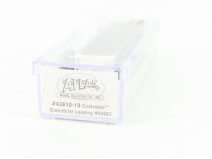 N Scale Atlas 43810-10 GBRX Greenbriar Leasing Coalveyor Hopper #92092 w/Load