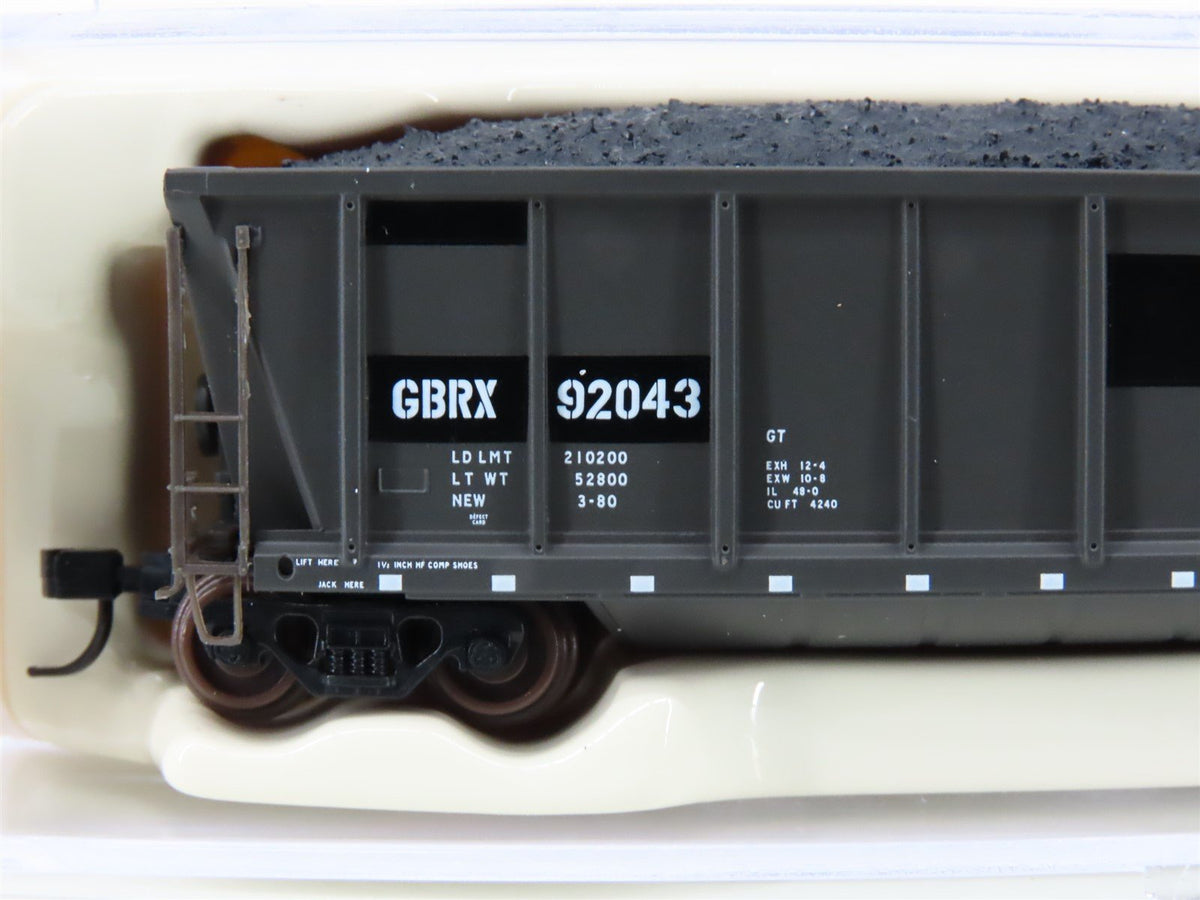 N Scale Atlas 43810-4 GBRX Greenbriar Leasing Coalveyor Hopper #92043 w/Load