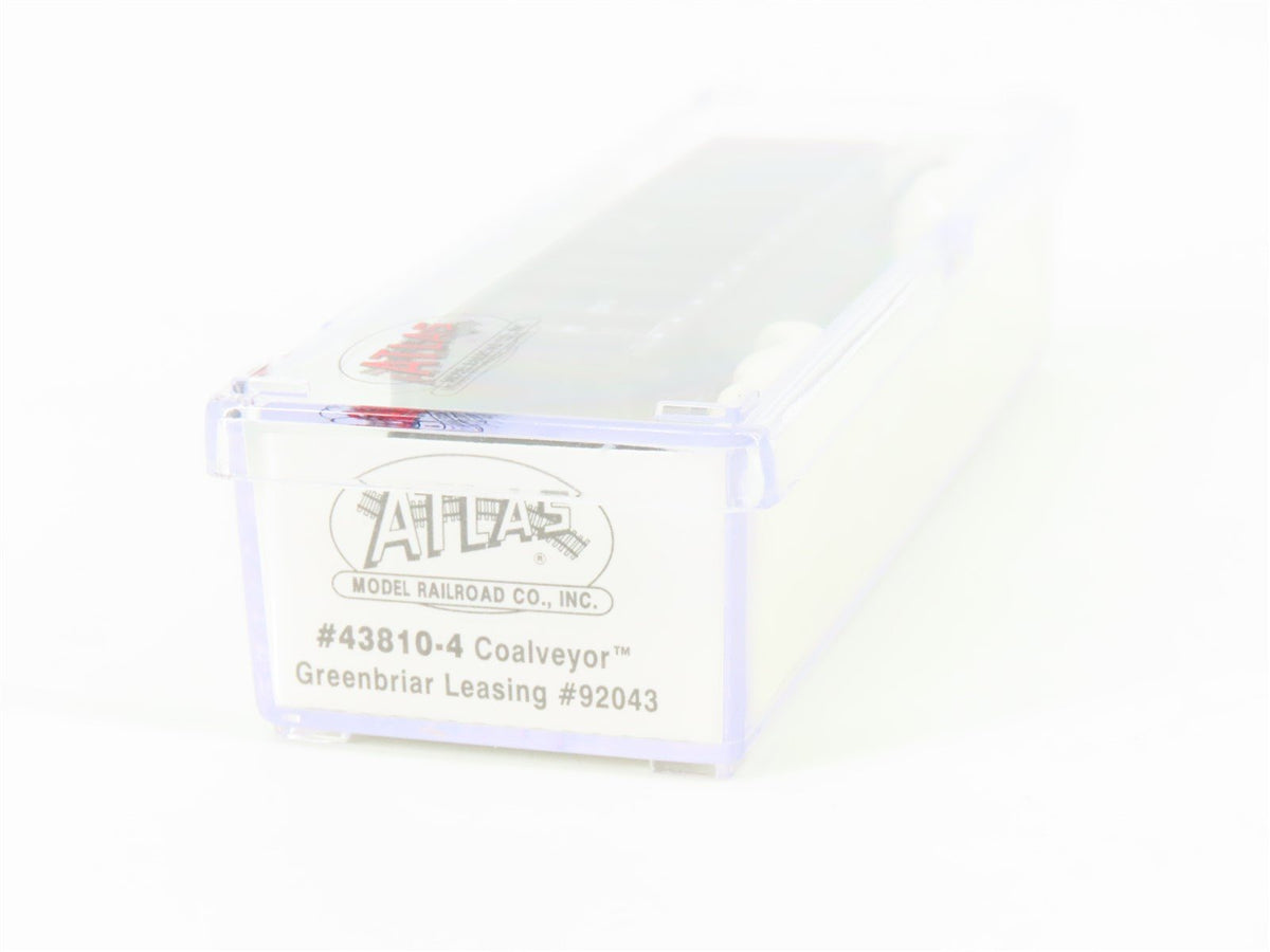 N Scale Atlas 43810-4 GBRX Greenbriar Leasing Coalveyor Hopper #92043 w/Load