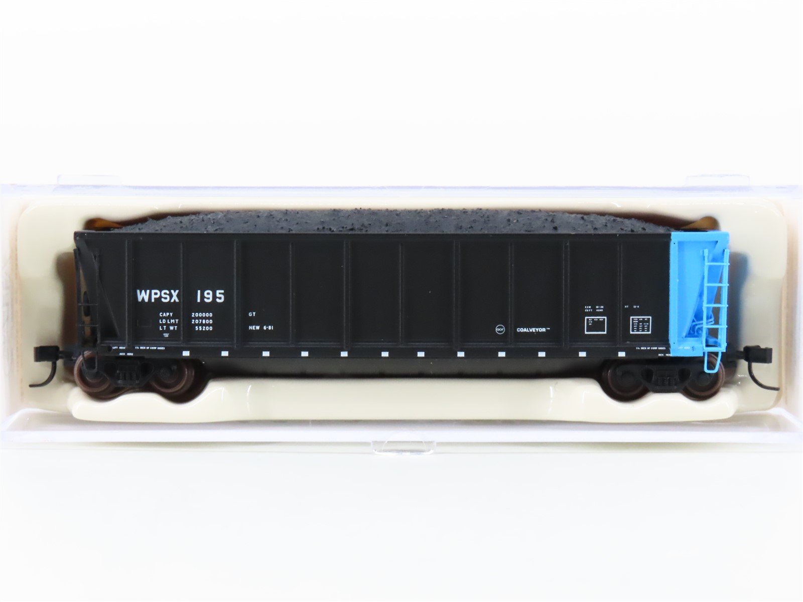 N Scale Atlas 43808-36 WPSX Wisconsin Public Service Coalveyor Hopper #195