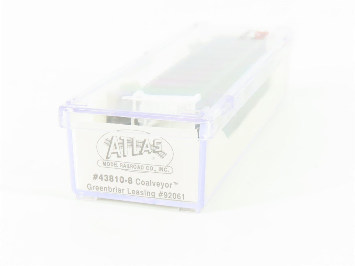 N Scale Atlas 43810-8 GBRX Greenbriar Leasing Coalveyor Hopper #92061 w/Load