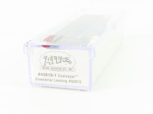 N Scale Atlas 43810-1 GBRX Greenbriar Leasing Coalveyor Hopper #92015 w/Load