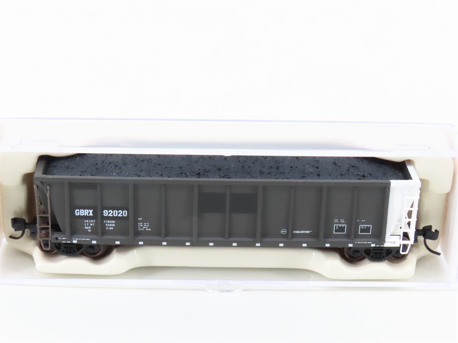 N Scale Atlas 43810-2 GBRX Greenbriar Leasing Coalveyor Hopper #92020 w/Load