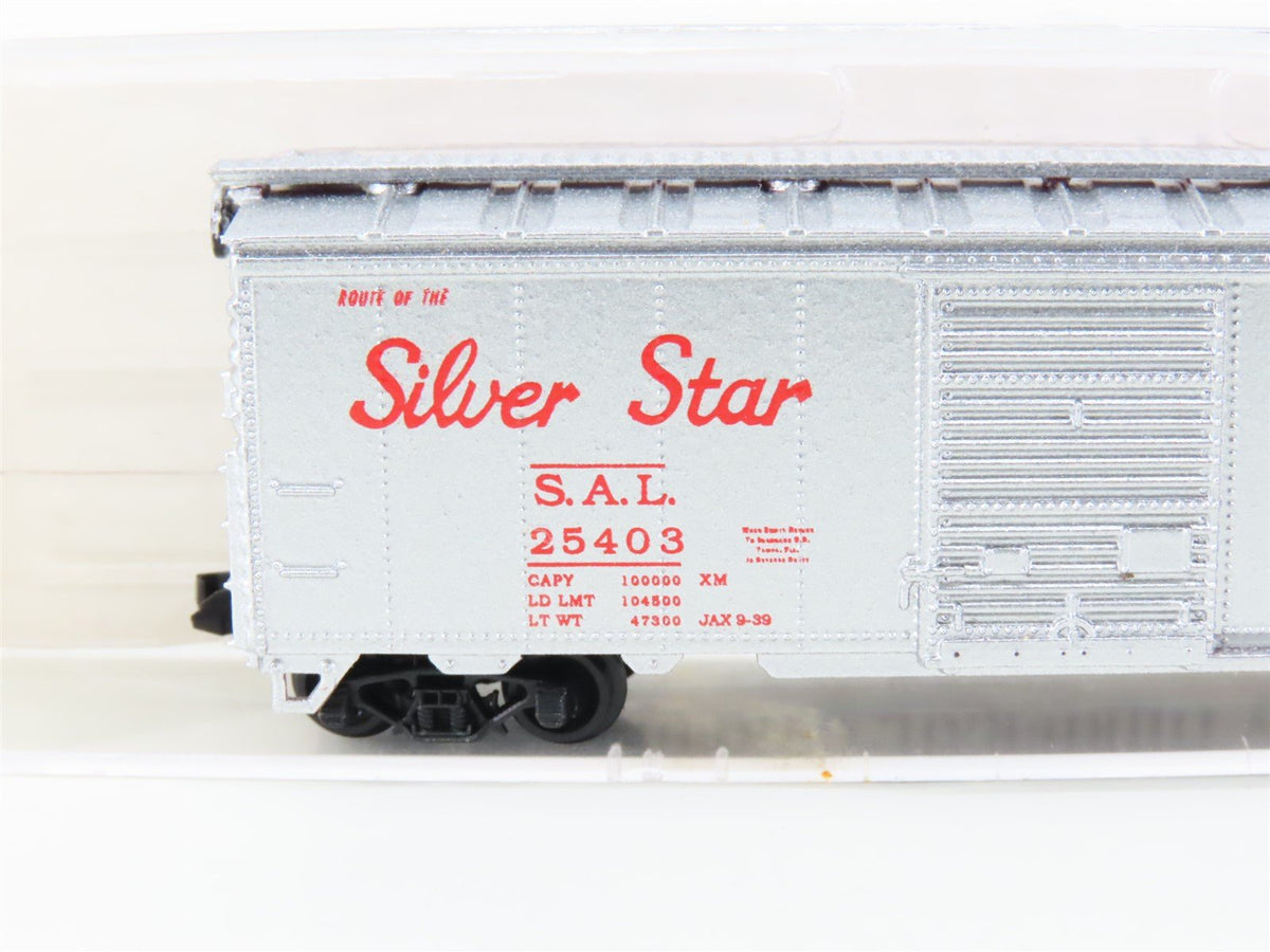 N Scale Eastern Seaboard/Con-Cor 2035 SAL Seaboard Silver Star 40&#39; Boxcar #25403