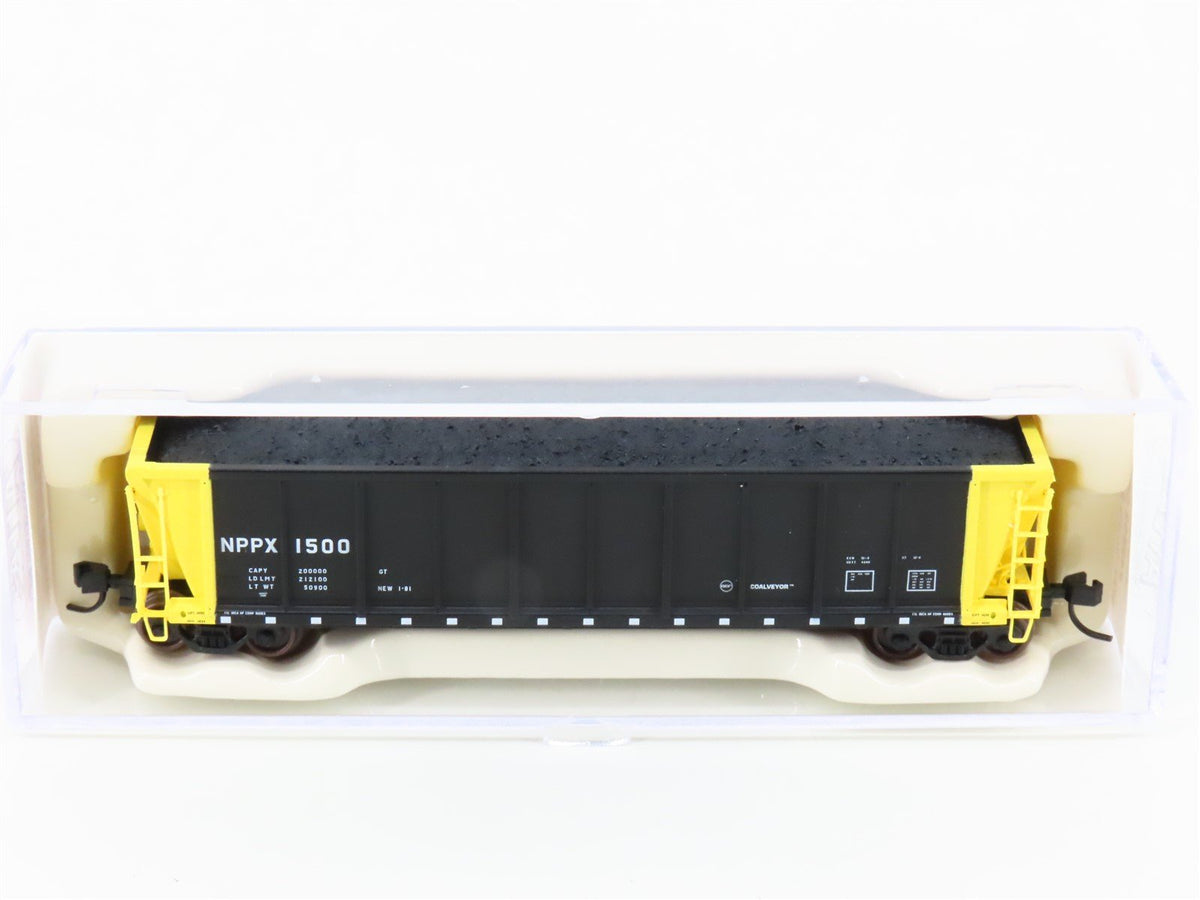 N Scale Atlas 43862 NPPX &quot;Double Rotary End&quot; Coalveyor Hopper #1500 w/Load