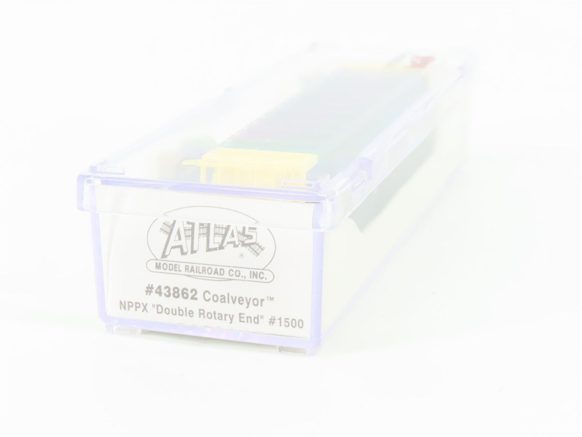 N Scale Atlas 43862 NPPX &quot;Double Rotary End&quot; Coalveyor Hopper #1500 w/Load